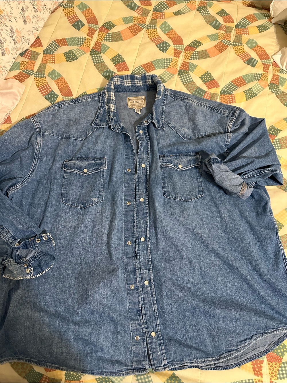 Polo by Ralph Lauren Blue Denim Western Shirt